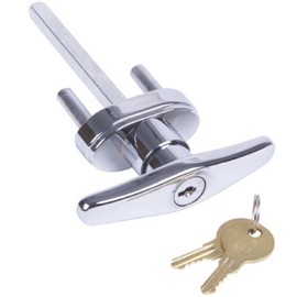 Hardware Store Garage Door Keyed T Handle Lock 90° Rotation Fit 1 3/8″ to 2″ Overhead Storage
