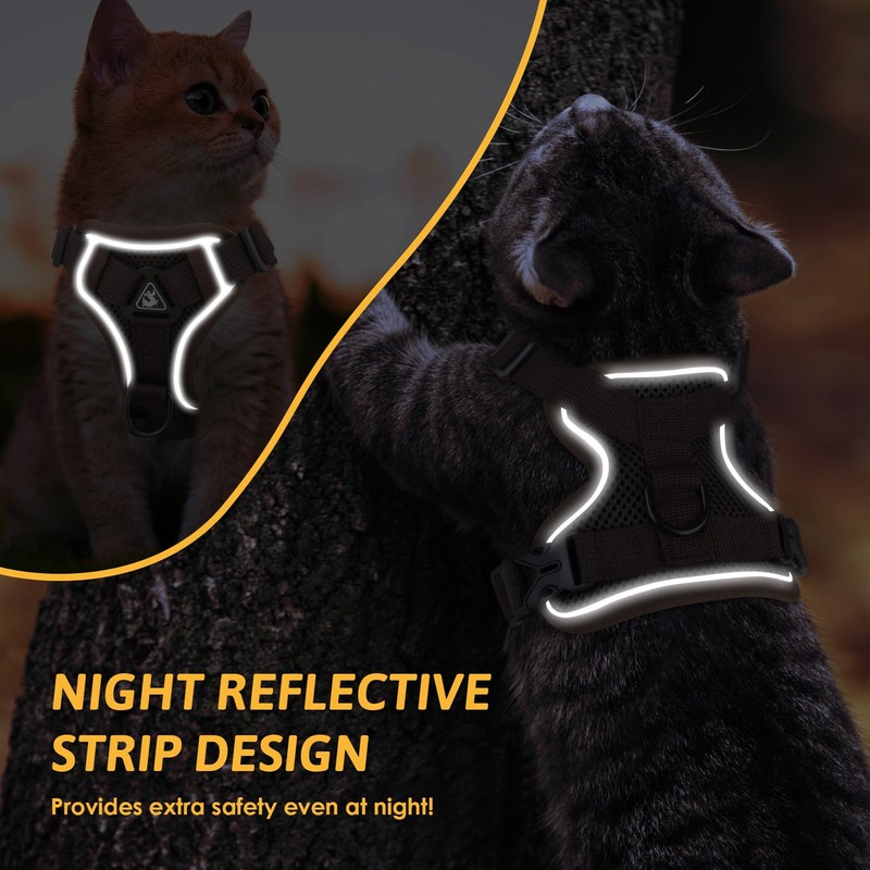 GlasFlength Cat Harness with Lead, Escape Proof, Cat Lead with