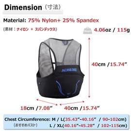 Azarxis - Mochila de hidratación de 2,5 l con frasco suave de 500 ml (negro, L/XL)