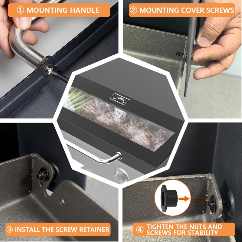 Upgrade Hinged Lid for Blackstone 28" Omnivore Griddle Hood, 5857