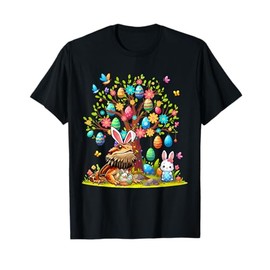 Bearded Dragon Bunny Easter Eggs Cute Tree Funny Hunting Egg T-Shirt