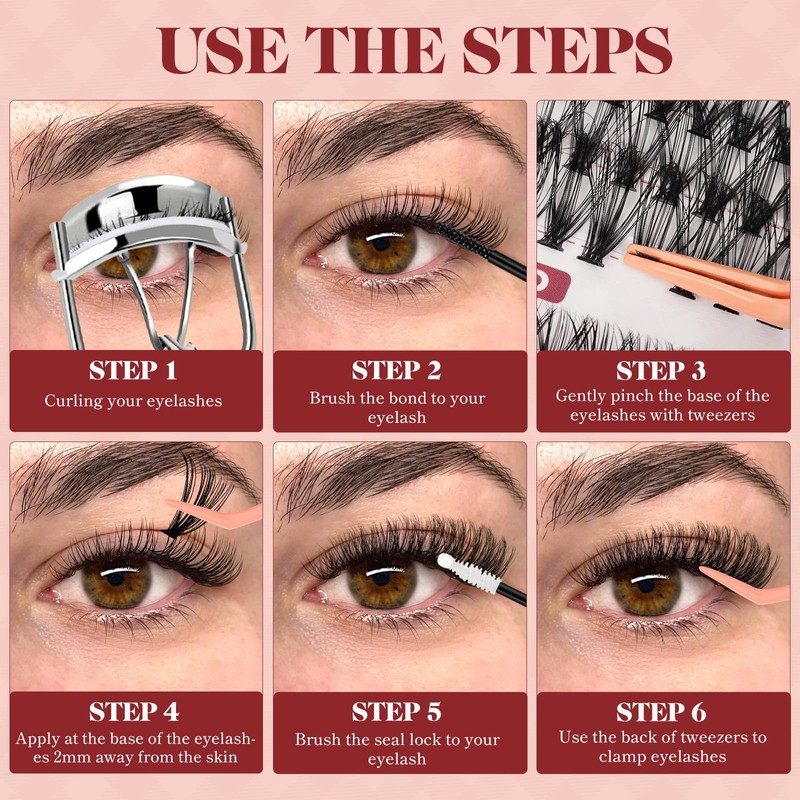 Higu clace Eyelash Extensions, 280 Pieces, 30D + 40D +