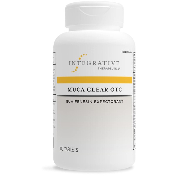 Integrative Therapeutics Muca Clear OTC, Expectorant, Clears Chest Congestion, Vegan Formula, 100 Tablets