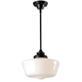 Kenroy Home 93661ORB Cambridge Rustic 1 Light Pendant, Blackened Oil Rubbed Bronze Finish, 9.5 Inch Height, 12 Inch Width, 12 Inch Depth