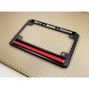 Motorcycle Metal License Plate Frame with Support Firefighters Duty Honor