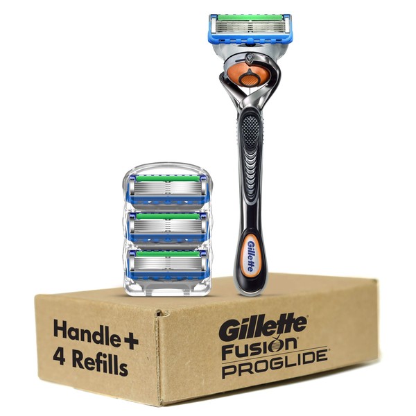 Gillette Proglide Shield Men's Razor Handle + 4 Blade Refills