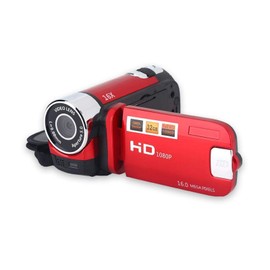 Handheld Video Camcorder 1080P FHD 16x Digital Zoom, Portable DV Digital Camera with COMS Sensor, Built-in Speaker, 270° Rotation Screen, Video Camera (Red)