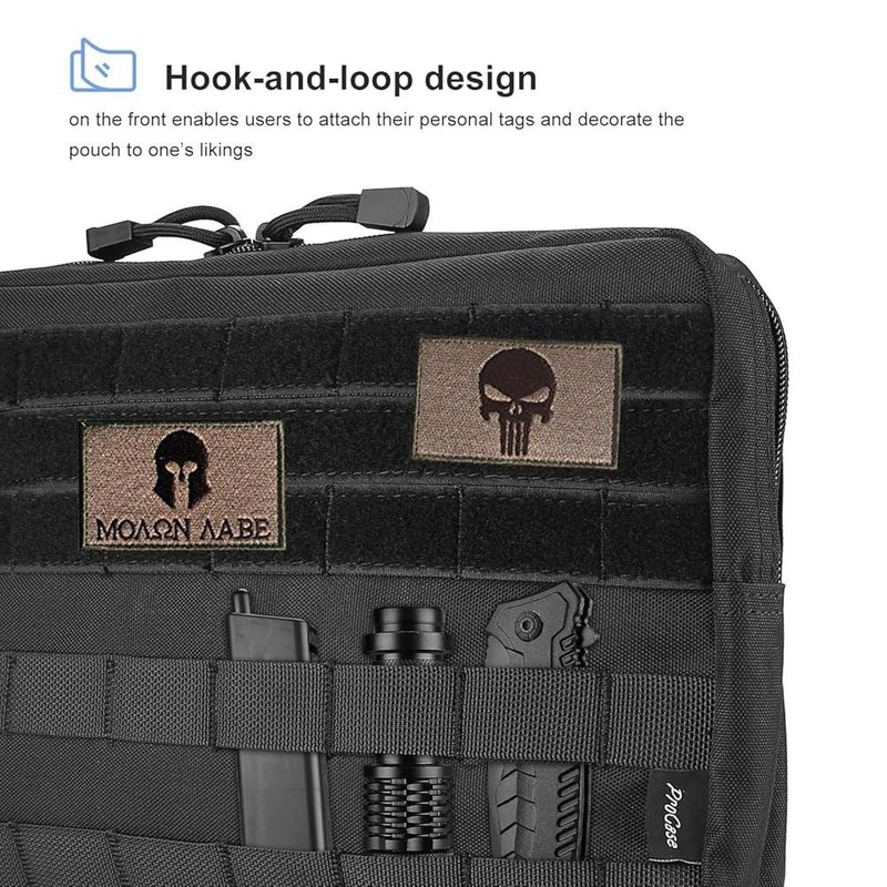 ProCase 프로케이스 전술 관리자 몰 파우치, 밀리터리 MOLLE 파우치 수평
