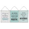 levandeo Set of 3 Metal Signs Height 20 cm Funny