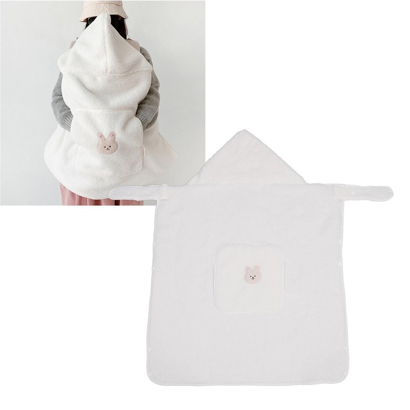 Hooded Toddler Blanket Keep Warm Windproof Large Pocket Thickened Baby