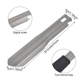 Camping Shovel, Titanium Hand Shovel, Titanium Outdoor Camping Shovel, Ultralight Backpacking Trowel Shovel for Outdoor Hiking, Camping, Backpacking