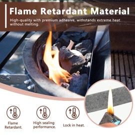 Paxiko 1/2" x 1/8" x 15ft Smoker Gasket Seal, High Temp Gasket Material for BBQ Lid, Easy to Use BBQ Grill Gasket with Self Adhesive (Gray)