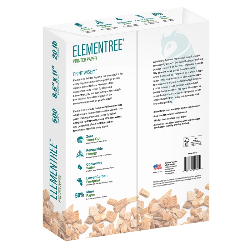 Elementree Sustainable Printer Paper Case 8.5" x 11" – Made