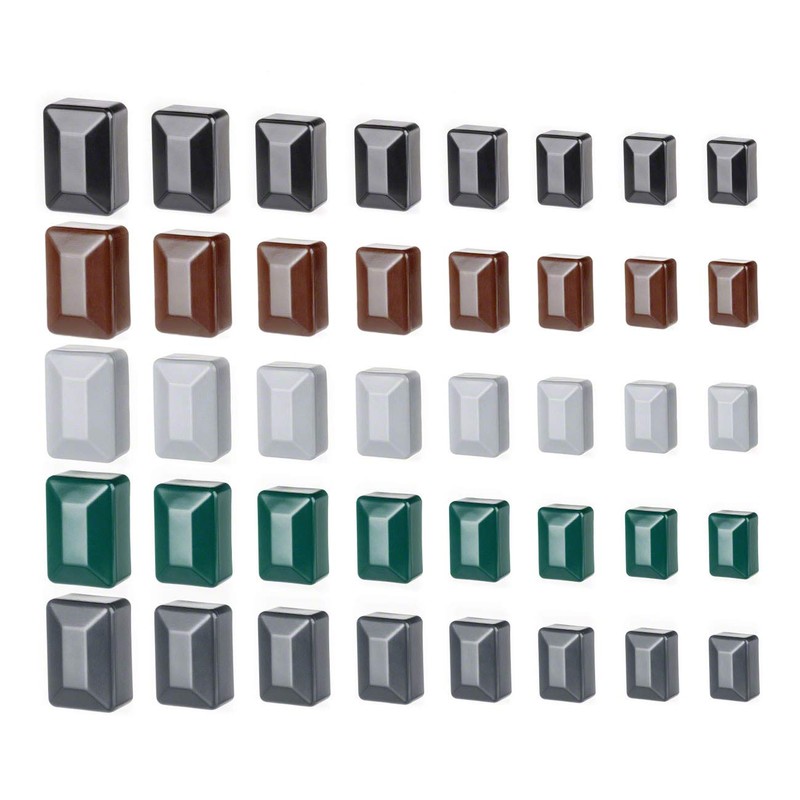 EMFA Fence Post Caps, Rectangular, 60 x 40 mm, Green,