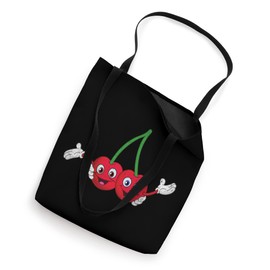 Cute Cherry Fruit Lover Design Happy Twins Cherries Berry Tote Bag