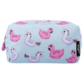 Fringoo® Kids Pencil Case for Girls Boys Large Square School Stationery Pouch Funny (Floaties)