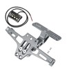 Motoforti Motorcycle License Plate Tail Rear Light Bracket Titanium Tone