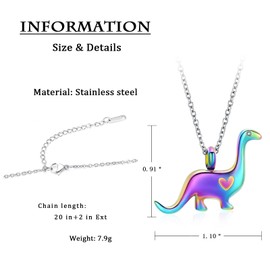 QGJNSGC Cremation Jewelry for Ashes Dinosaur Urn Necklace for Ashes Stainless Steel Ashes Pendant for Women Men Keepsake Memorial for Jewelry for Pet