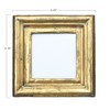 Creative Co-Op Antiqued Gold Square Picture Frame (Holds 3.5" x
