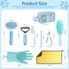 Oromaviela 8PCS Dog Rabbit Bunny Cat Grooming Kit,Self-Cleaning Brush,Nail Clipper,Grooming