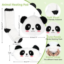 my novel things Microwave Heating Pad with Heated Eye Mask 3PK for Relieve Fatigue Period Cramps Menstruation Microwavable Animal Heated Pad Unscented Compress for Dry Stye Eyes Women Birthday Gift