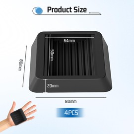 Forhandy Set of 4 Furniture Coasters, Non-Slip Furniture Wheels Stopper, Rubber Stopper, Piano Coasters, Floor Protection, Indoor, Silent Wheel Cushion for All Floors and Wheels, Sofas, Bed