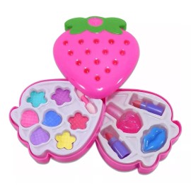 KFMX Juego De Maquillaje Para Niñas Diseño Fresa Color Rosa