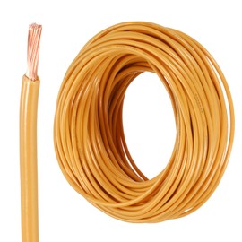 MECCANIXITY 75 Feet Electrical Wire Insulated Stranded Copper 14 AWG Hook Up Wire Cable THHN Wire Residential, Industrial, Grounding, Electrical Rated for 600 Volts, UL Listed, Orange