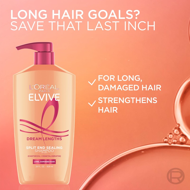 L'Oreal Paris Elvive Dream Lengths Shampoo and Conditioner Kit, Paraben