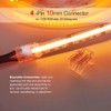 Masterwon 4-Pin Solderless LED Strip Connector for 10mm COB RGB