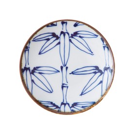 Saikai Pottery 18198 White 4.1 inches (10.5 cm) Hasami Ware Kotohogi Small Plate, Bamboo Pattern