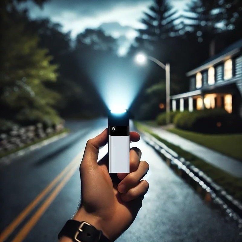 IN SELECT 9 Volt Small Pocket Led Mini Flashlight -High