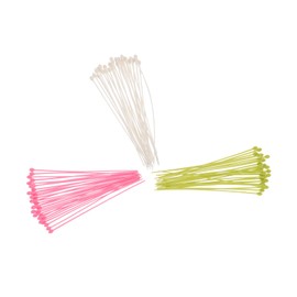 VICASKY Perming Needles Set of 3 Plastic Hair Pins for Long Hair Styling for Hairdressing and Curling Perming Clips in White Pink and Green Random Color