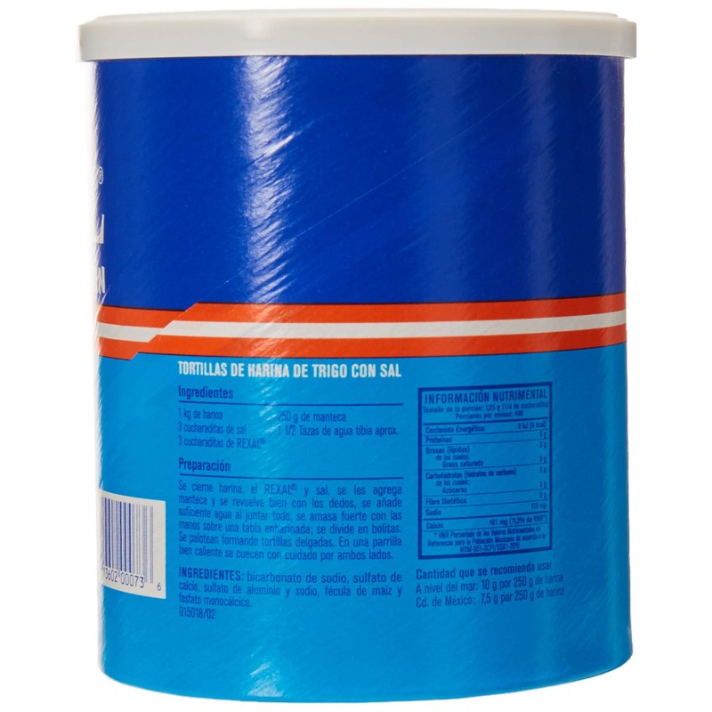 Rexal polvo para hornear, capear y esponjar 500 gramos