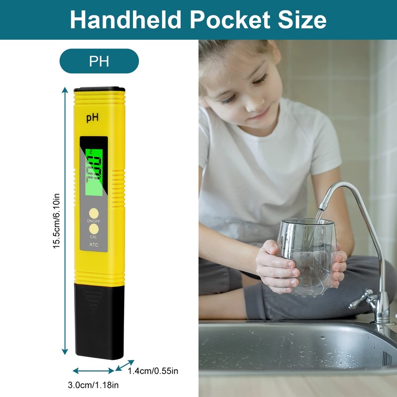 flintronic Digital pH, 0.01pH High Accuracy pH Tester, 2% Reading