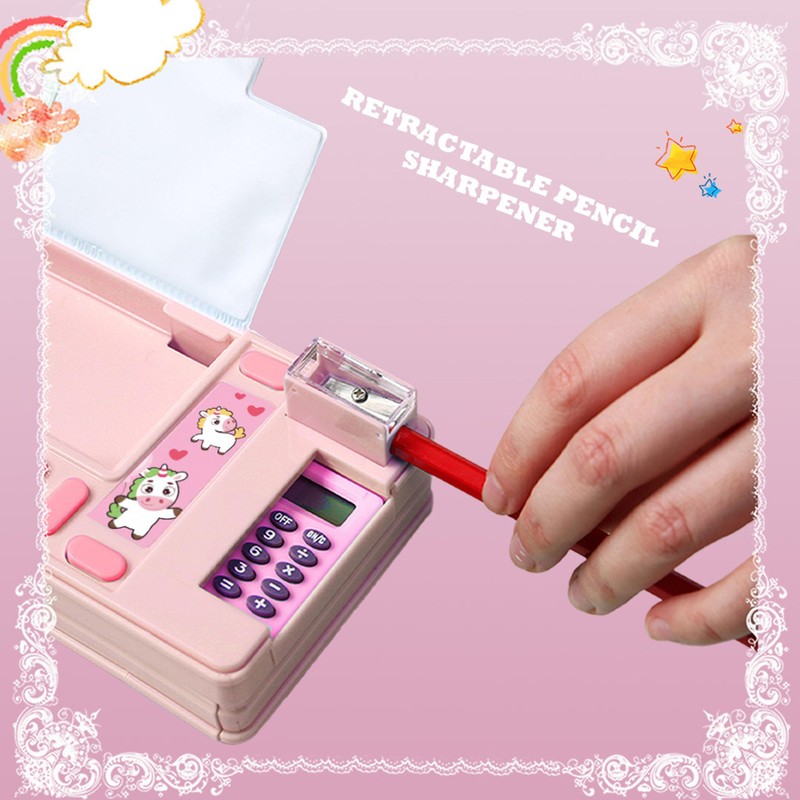 Ristpal Pop Up Multifunction Pencil Case, Cute Cartoon Pen Box