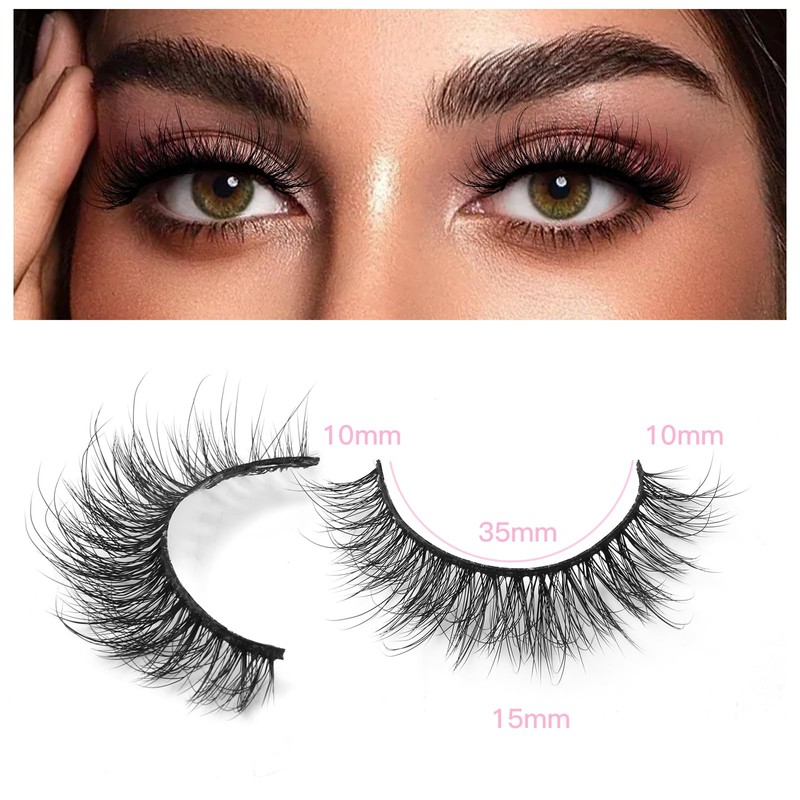 14 Pairs 6D False Eyelashes Fluffy Faux Mink D Curl