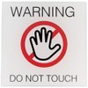 Iroha Design Concept Sign Plate, Don't Touch (White and Red)