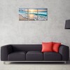 Pyradecor 3 Panels Blue Beach Sunrise White Wave Pictures Painting