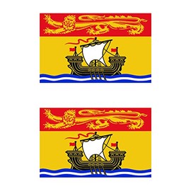 Two Pack New Brunswick Flag Sticker FA Graphix Decal Self Adhesive Vinyl Canada nb Province