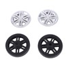 4 Sets Suitcase Repair Wheels with Covers PVC Wheel Casters