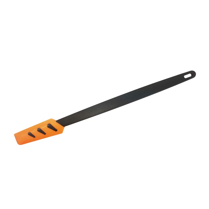 TUPPERWARE Griffbereit Kleiner Top-Schaber schwarz-orange Teigspachtel schmal, Silikon