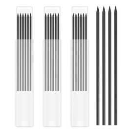 KINBOM 18pcs 2.8mm Carpenter Pencil Refills, Solid Carpenter Pencil Refills Deep Hole Mechanical Construction Pencil Refill Carpenter Pencil Lead Refills for Drawing Woodworking (Black)