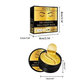 EELHOE 24k Gold Moisturizing Eye Mask, 60pcs/set Tightening and Lifting Eye Patches, Hydrating Brightening & Firming Eye Sticker, Beauty & Personal Eye Care Product, Skincare Products Skincare Set, Fall Gift Eye Lift Mask Set
