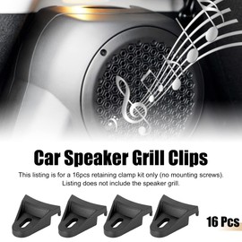 X AUTOHAUX 16pcs Black Car Subwoofer Speak Grill Clips Clamps Install Bay Fit for 4" 6" 8" 10" 12" 15"