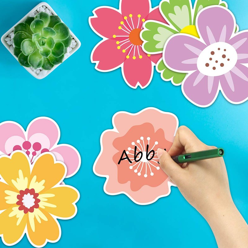 Ceiba Tree 54 Pcs Flower Cutouts Summer Flowers Bulletin Board