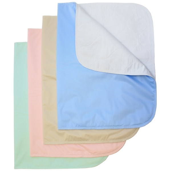 Washable Bed Pads/Reusable Incontinence Pads Underpads - 30x36-4 Pack - Blue, Pink Tan and Green