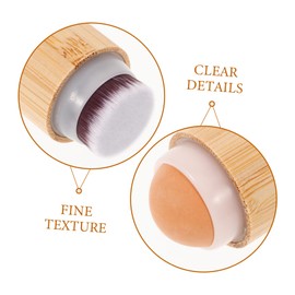 Minkissy Oil Absorbing Roller Ball Makeup Brush Soft Brush for Liquid Foundation Portable for Women