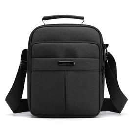Pawleso Men's Shoulder Bag, 23 cm Waterproof Men's Handbag, Multi Bag, Work Bags for Outdoor, Travel, Work, Daily Use, black, Contemporary