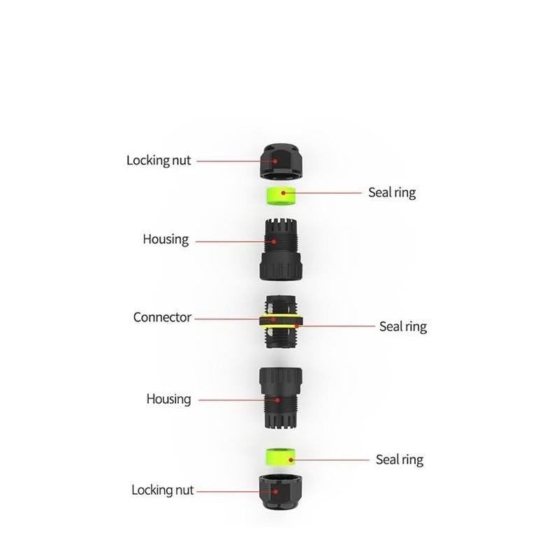 EVOGES IP68 Waterproof Outdoor Inline Cable Connector, 3 Pole, Ø3.5-10mm